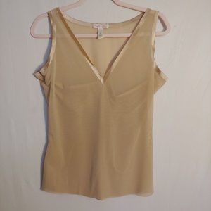 Haute Controur by Spanx nude sheer tank with  Built in lining Large